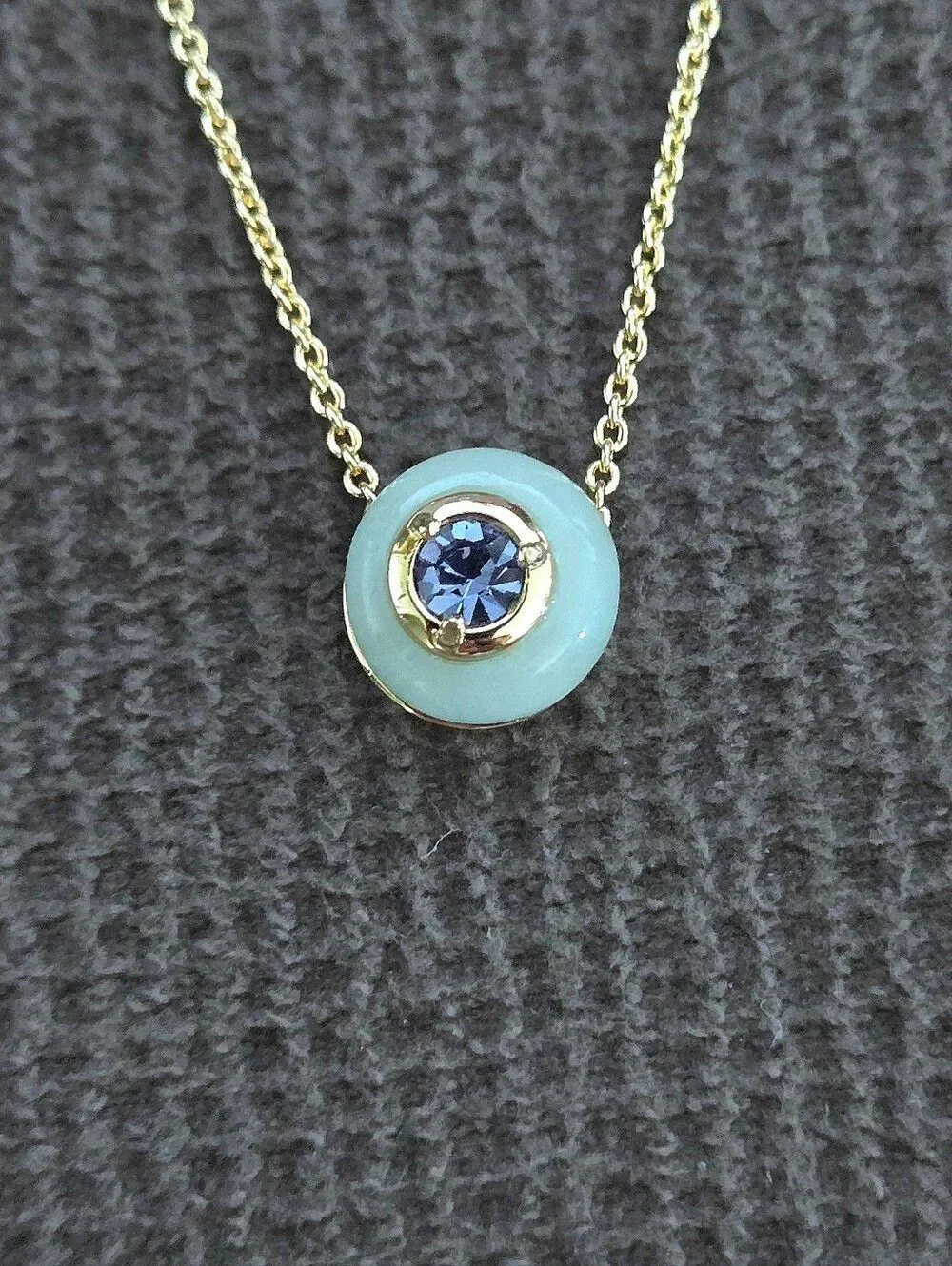 Coach Gold💛 Raised Slider Disc📀 Pendant Necklace